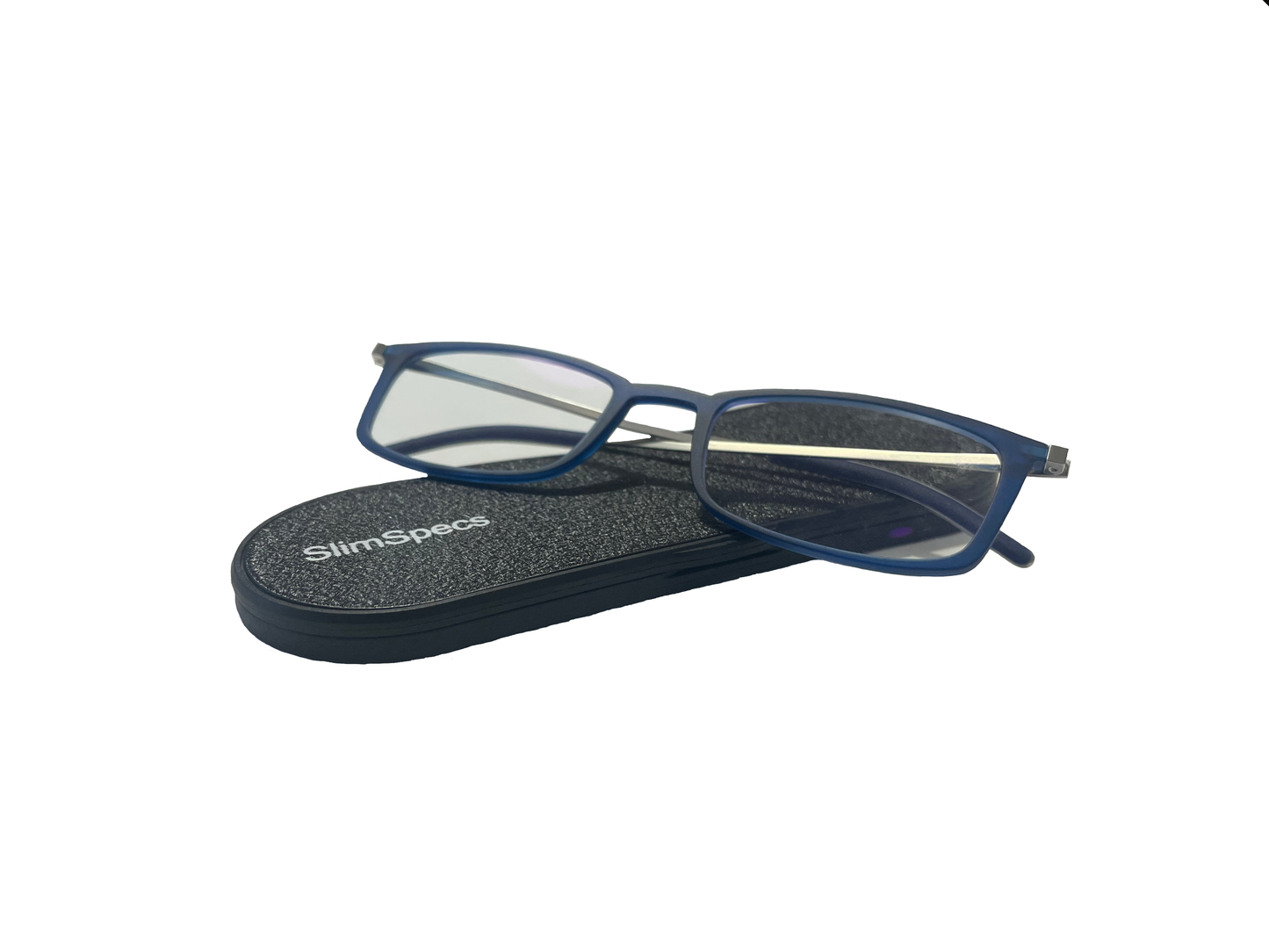 SlimSpecs (Navy Blauw) – Ultradunne, Stijlvolle Leesbril