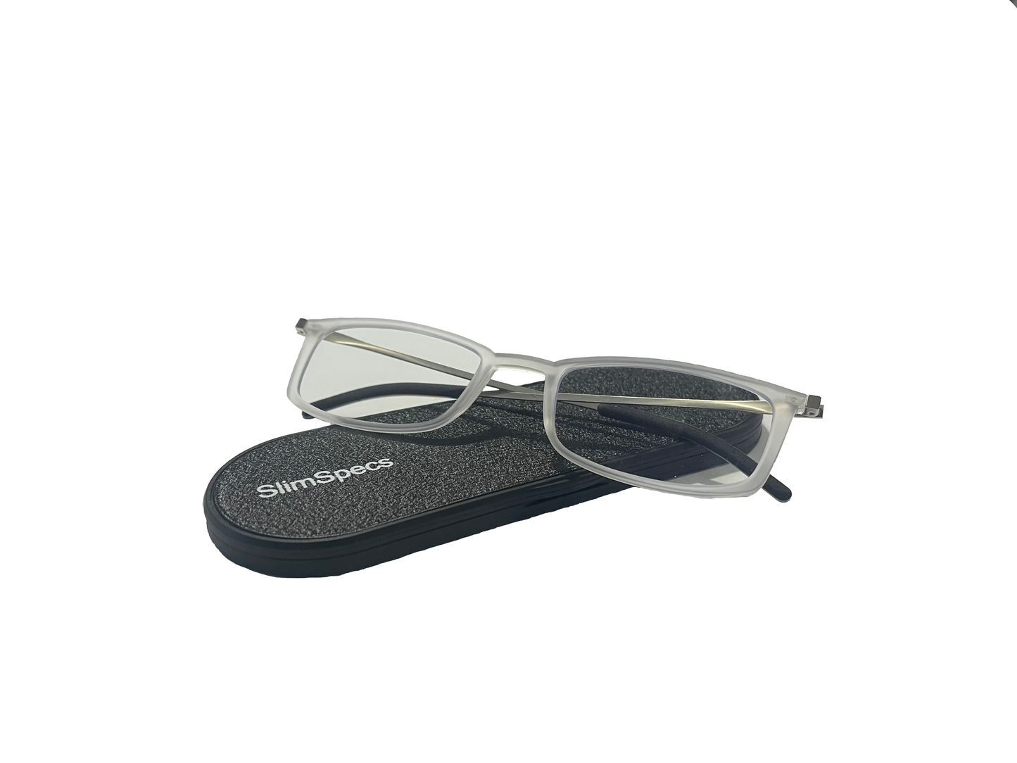 SlimSpecs (Transparant): Ultra-thin stylish reading glasses